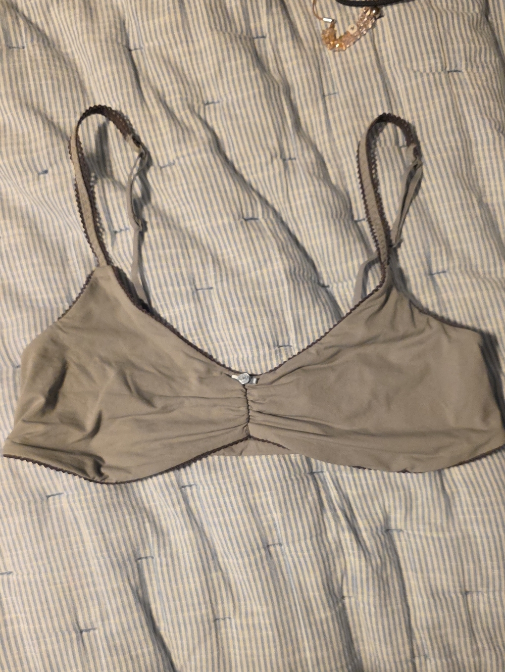 Skims Grey scoop bralette with thin straps
